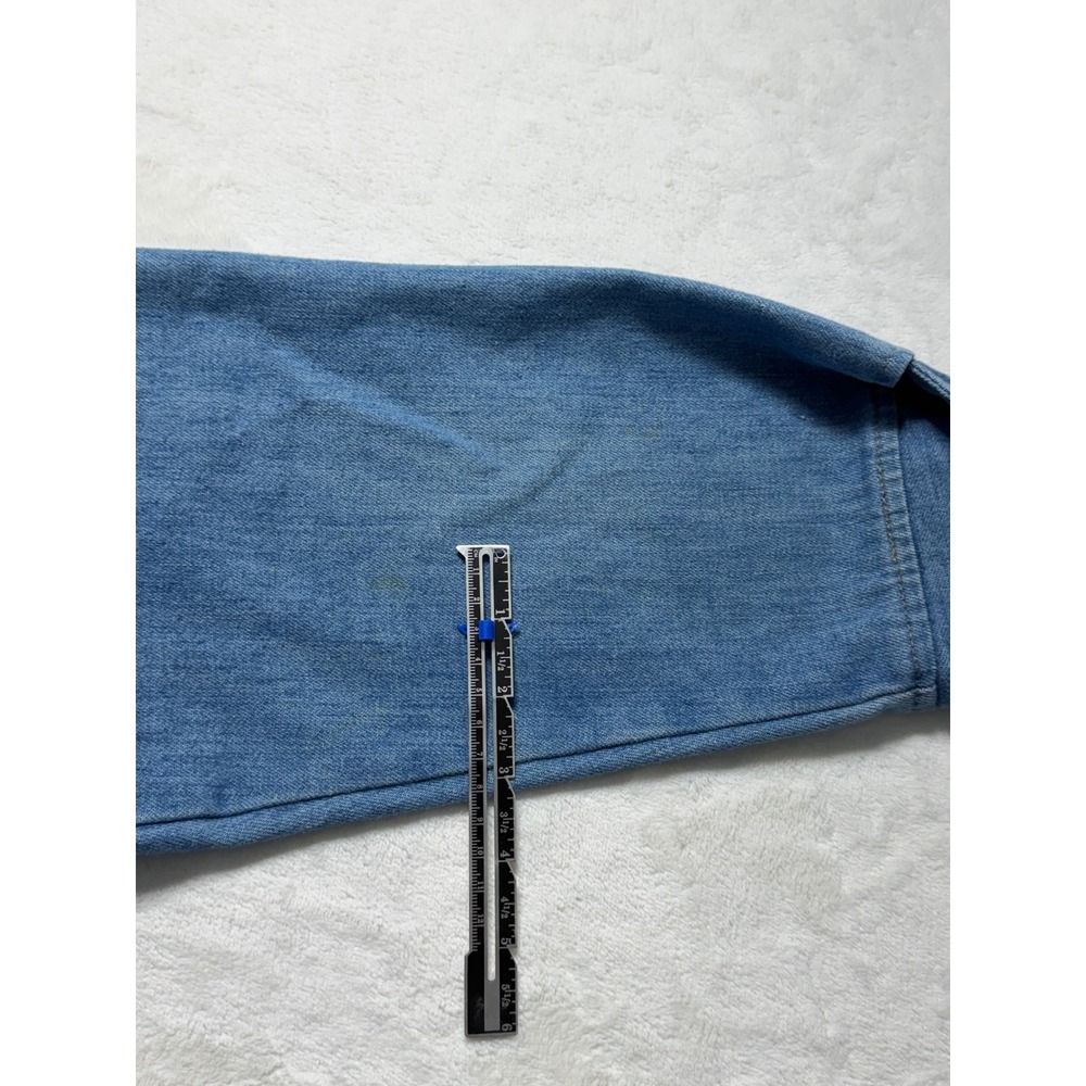 Vintage Levis Orange Tab Denim Mens Long Sleeve Button Up Blue Cotton Size M - Picture 11 of 12